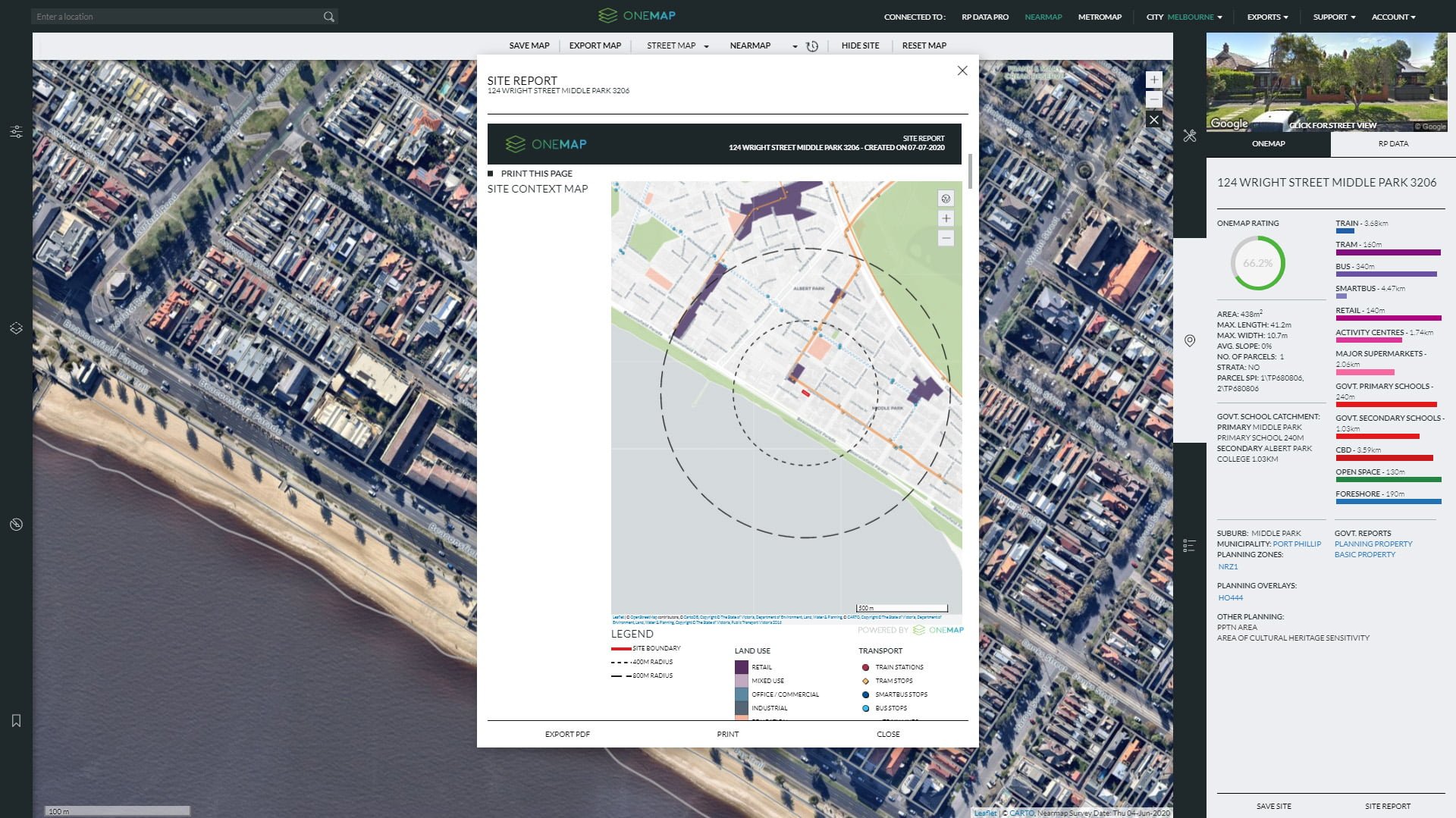 OneMap Government and Council - Site Context Report