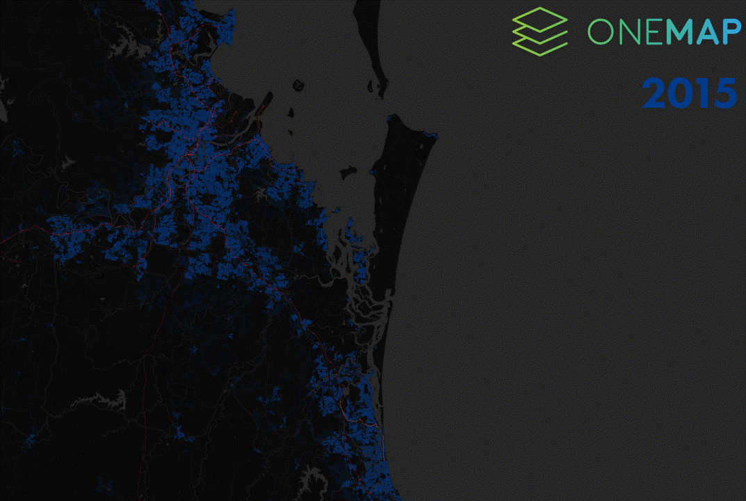 Urban Growth - A Decade of Expansion Greater Brisbane QLD, Growth of urban Areas 2014-2025